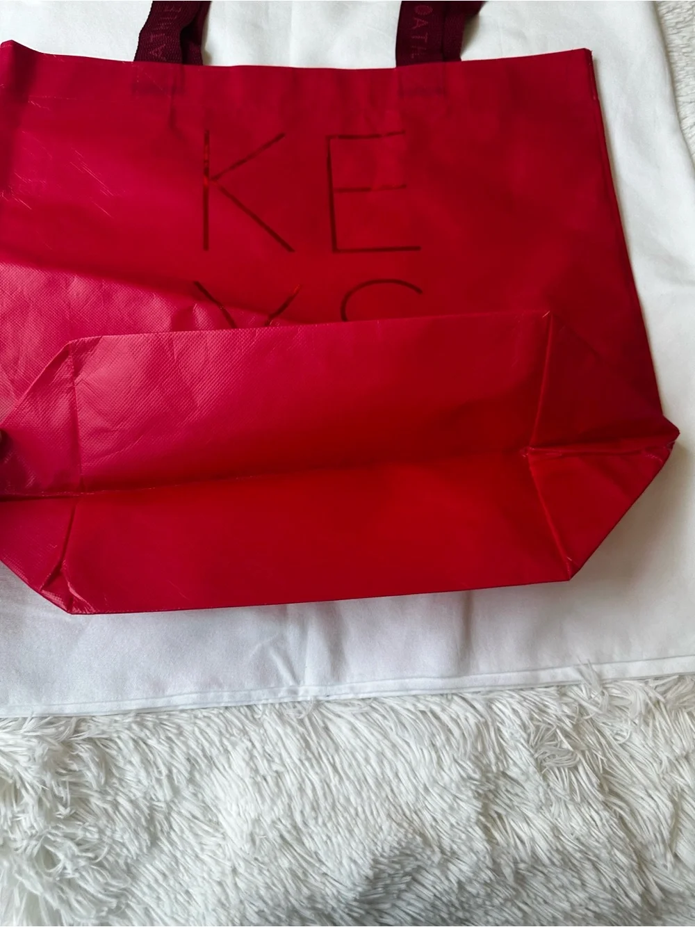 ATHLETA x ALICIA KEYS KEYS Red Reusable Shopping Tote Bag Limited Edition Large